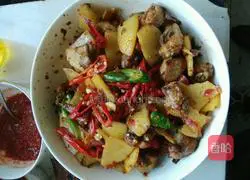 Illustration of how to make griddle potato chicken 9