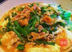 Illustration of how to make leek and tofu 8