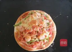 Illustration of how to make shrimp garden pizza 5