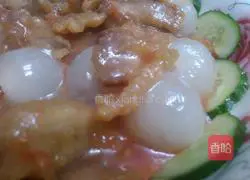 Illustration of how to make fragrant lychee meat 10