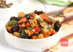 Illustration of how to make fried lotus root with assorted black bean paste 11