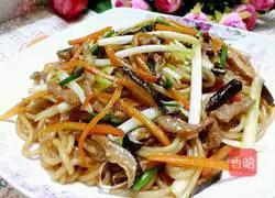 Three shredded fried rice noodles (Cantonese style) illustration 13