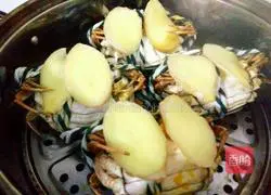 Illustration of steamed hairy crabs 4