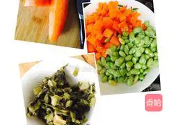 Illustration of how to make pickled vegetables and edamame 1