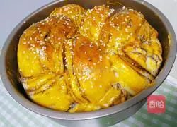 Illustration of how to make hand-shredded bean paste bread without kneading the membrane 7