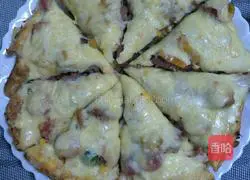 Illustration of how to make bacon pizza 14