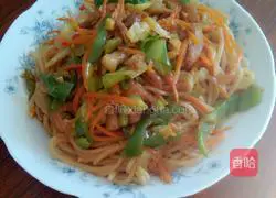 Illustration of home-style fried rice noodles 8