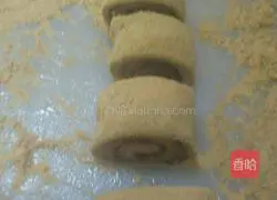 Illustration of how to make soybean flour, peanuts and donkey rolling 7