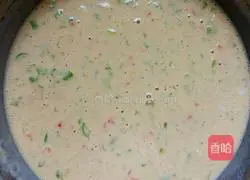 Illustration of how to make egg and vegetable pancakes 4