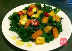 Sweet Orange Kale Salad Recipe Illustration 7