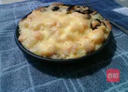 Illustration of how to make bacon and cheese baked rice 10