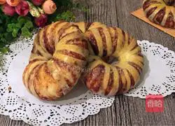 Illustration of making bean paste bread 15