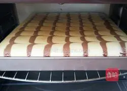 Illustration of how to make Chiba pattern sponge cake sandwich 18