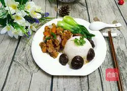 Illustration of how to make braised chicken rice 10