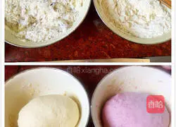 Illustration of how to make two-color butter bread 2