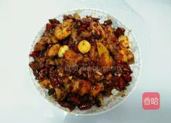 Illustration of how to make glutinous rice cake and spicy chicken 6