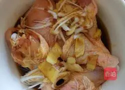 Illustration of the Mushroom Pipa Chicken Leg (rice cooker) version 2