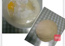 Illustration of how to make hand-shredded bean paste bread without kneading the membrane 2