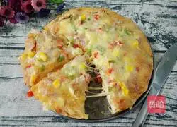 Illustration of how to make bacon cheese pizza 1