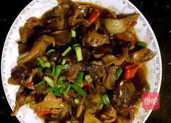 Duck blood braised chicken gizzards Illustration of how to do it 10