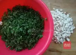 Illustration of how to make shepherd's purse tofu dumplings 1