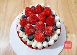 Red Velvet Naked Cake Illustration of how to do it 17