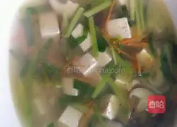 Illustration of how to make leek and tofu soup 5