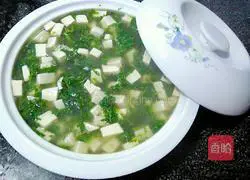 Illustration of how to make shepherd's purse tofu soup 18