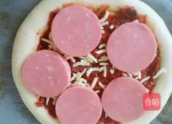Thick-bottom mushroom and ham pizza recipe 8
