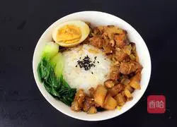 Illustration of home-style braised pork rice 11