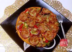 Illustration of how to make ham pizza 13