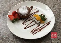 Chocolate Illustration of making lava cake 5