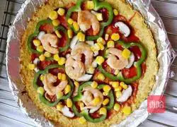 Low-calorie cauliflower and shrimp pizza recipe 7