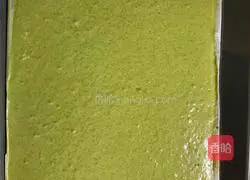 Illustration of how to make matcha cream cake roll 7