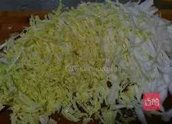 Illustration of making shredded cabbage and tofu 1