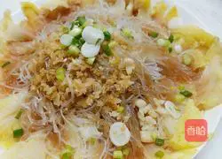 Illustration of how to make garlic vermicelli and baby vegetables 6