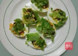 Illustration of how to make egg floss and minced pork 6