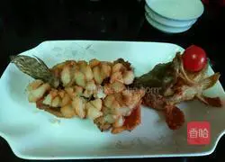 Illustration of how to make squirrel mandarin fish 13