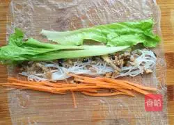 Illustration of how to make vegetable spring rolls 9