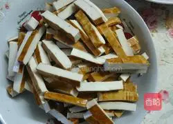 Illustration of how to make dried chives and tofu 2