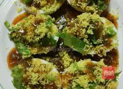 Illustration of how to make egg floss and minced pork 9