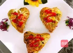 Illustration of how to make mushroom and bacon egg pancakes 9