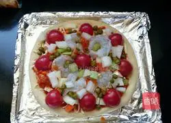 Illustration of how to make shrimp pizza 9