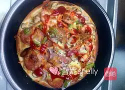 Illustration of how to make ham and shrimp pizza 4
