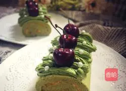 Matcha Mango Cake Roll Illustration of how to do it 1