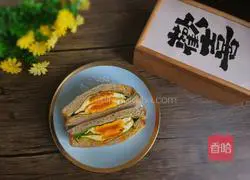 Illustration of how to make double egg sandwich 10