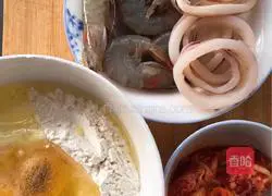 Seafood Kimchi Pancake❤️ Recipe Illustration 1