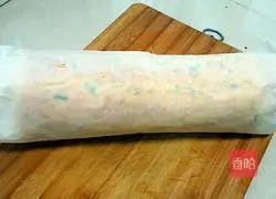 Illustration of how to make meat floss rolls 13