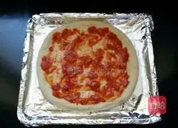 Illustration of how to make shrimp pizza 8