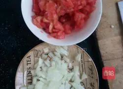 Bread Tomato Bacon Pizza Recipe Illustration 2